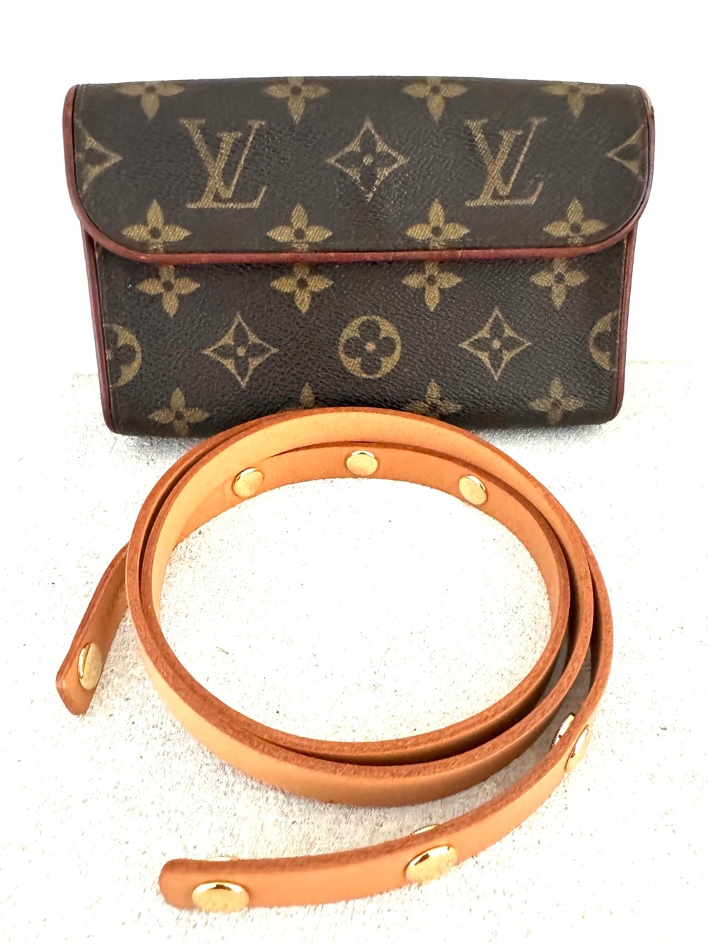 LOUIS VUITTON Monogram Florentine Belt Bag Waist Pouch New Replacement Strap